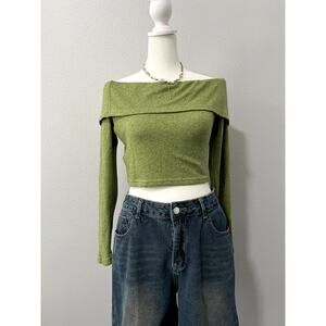 Cider Y2K Off-Shoulder Top